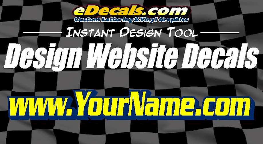 Website Domain Name Decal Sticker