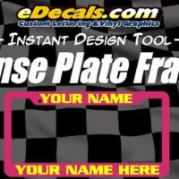 Personalized License Plate Frame Auto Tag Lettering