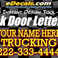 Truck Door Lettering Decal Kit