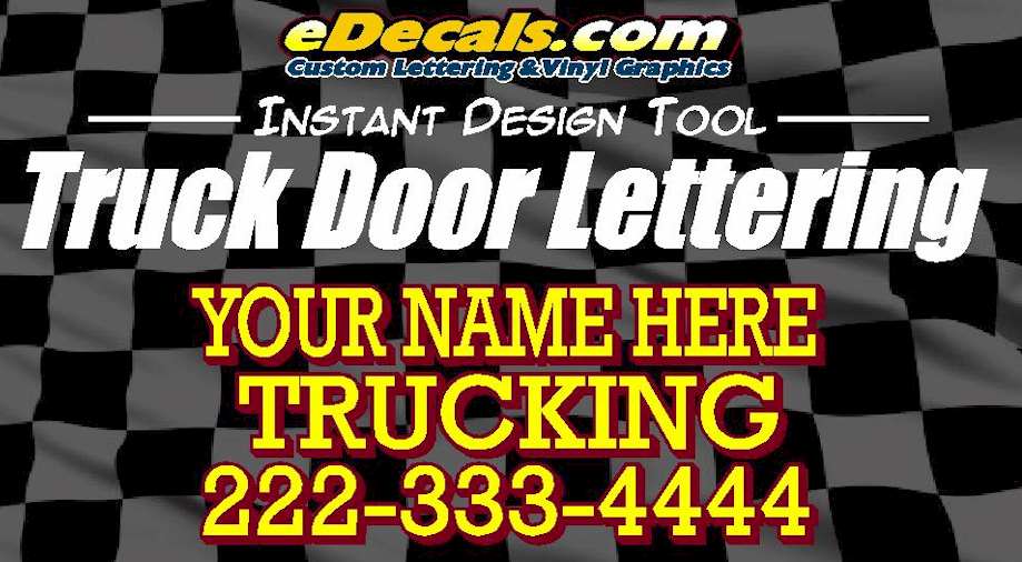 Truck Door Lettering Decal Kit