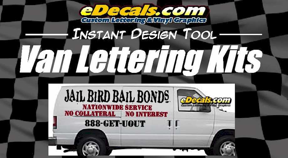 Van Truck Lettering Decal Kit