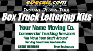 Box Truck Trailer Lettering Decal Kit
