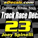Circle Track Racing Number Lettering Decal Kit