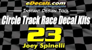 Circle Track Racing Number Lettering Decal Kit