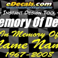 In Memory Of Memorial Decal Stickers