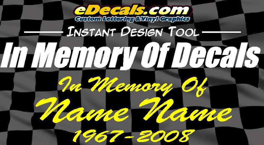 In Memory Of Memorial Decal Stickers