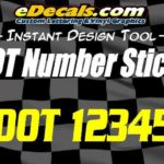 USDOT Required Number Decal Stickers