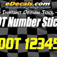 USDOT Required Number Decal Stickers