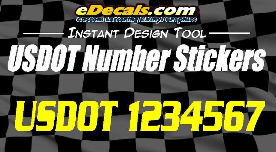 USDOT Required Number Decal Stickers