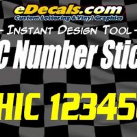 NJHIC Number Sticker Decal Stickers