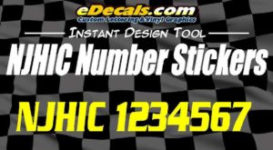NJHIC Number Sticker Decal Stickers