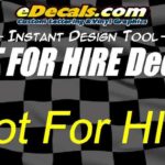 Not For Hire Lettering Decal Stickers