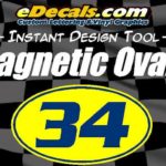 Racing Number Racing Magnetic Ovals