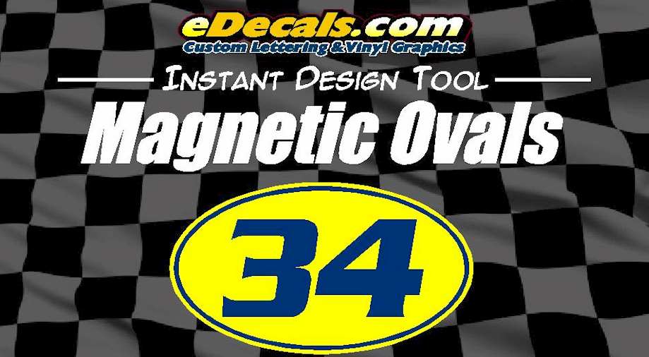 Racing Number Racing Magnetic Ovals