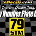 Self Adhesive Competition Racing Number Touring Plate Decals