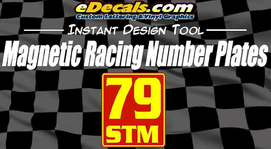 Magnetic Competition Racing Number Touring Plates