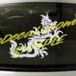 DRG104 Dragon Tribal Cartoon Decal
