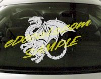  DRG105 Dragon Tribal Cartoon Decal
