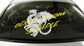 DRG105 Dragon Tribal Cartoon Decal