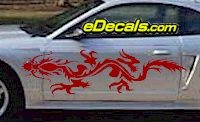  DRG107 Dragon Tribal Cartoon Decal