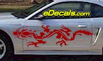 DRG107 Dragon Tribal Cartoon Decal