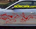 DRG108 Dragon Tribal Cartoon Decal