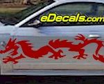 DRG109 Dragon Tribal Cartoon Decal
