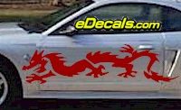  DRG109 Dragon Tribal Cartoon Decal