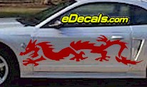 DRG109 Dragon Tribal Cartoon Decal