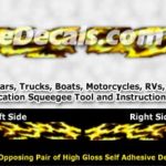 FLL101 Yellow Realistic Flame Graphic Decal