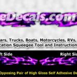 FLL103 Purple Realistic Flame Graphic Decal