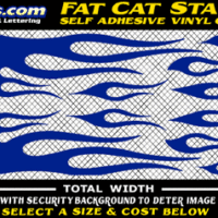 FLM601 Fat Cat Starter Vinyl Graphic Flame Decal Kit 