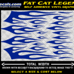 FLM602 Fat Cat Legend Vinyl Graphic Flame Decal Kit