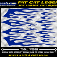 FLM602 Fat Cat Legend Vinyl Graphic Flame Decal Kit 