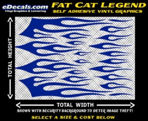 FLM602 Fat Cat Legend Vinyl Graphic Flame Decal Kit