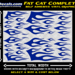 FLM603 Fat Cat Complete Vinyl Graphic Flame Decal Kit