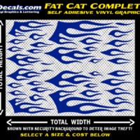 FLM603 Fat Cat Complete Vinyl Graphic Flame Decal Kit 