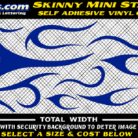 FLM604 Skinny Mini Starter Vinyl Graphic Flame Decal Kit 