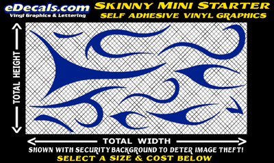 FLM604 Skinny Mini Starter Vinyl Graphic Flame Decal Kit