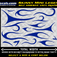 FLM605 Skinny Mini Legend Vinyl Graphic Flame Decal Kit 