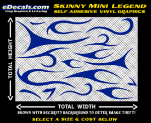 FLM605 Skinny Mini Legend Vinyl Graphic Flame Decal Kit
