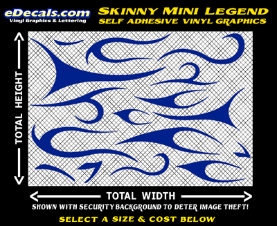 FLM605 Skinny Mini Legend Vinyl Graphic Flame Decal Kit