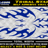 FLM607 Tribal Starter Vinyl Graphic Flame Decal Kit 