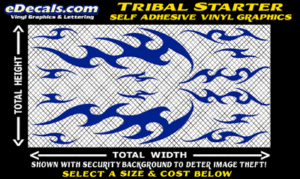 FLM607 Tribal Starter Vinyl Graphic Flame Decal Kit