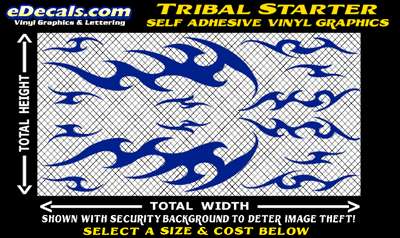 FLM607 Tribal Starter Vinyl Graphic Flame Decal Kit