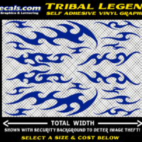 FLM608 Tribal Legend Vinyl Graphic Flame Decal Kit 