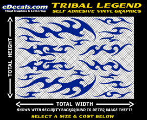 FLM608 Tribal Legend Vinyl Graphic Flame Decal Kit