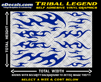 FLM608 Tribal Legend Vinyl Graphic Flame Decal Kit