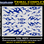 FLM609 Tribal Complete Vinyl Graphic Flame Decal Kit