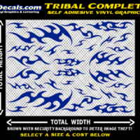 FLM609 Tribal Complete Vinyl Graphic Flame Decal Kit 